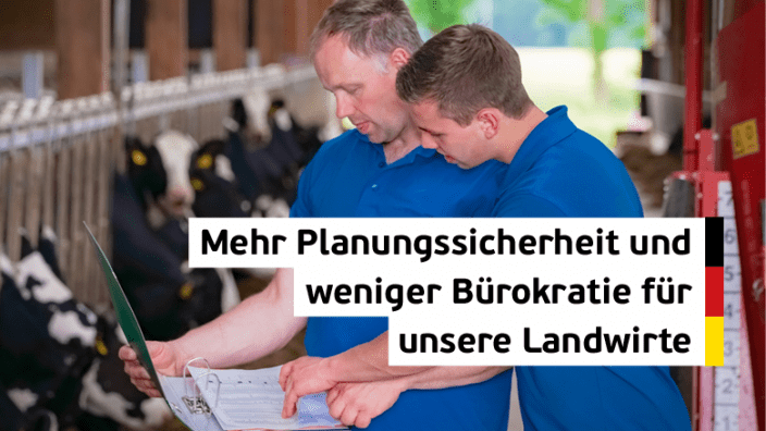 Mit Marktwirtschaft und Umweltschutz mehr Planungssicherheit für die Landwirte