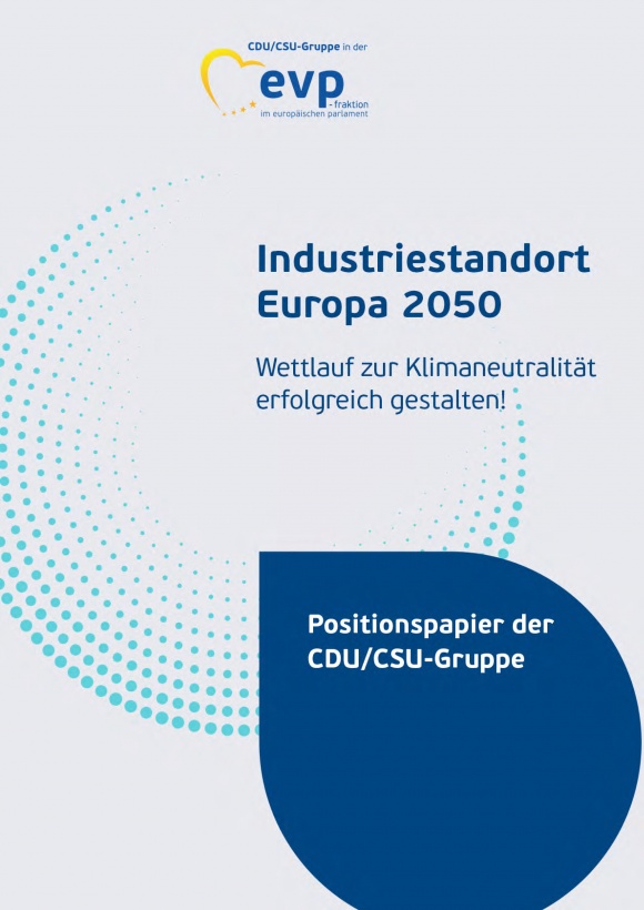 Industriestandort Europa 2050: Wettlauf zur Klimaneutralität erfolgreich gestalten!